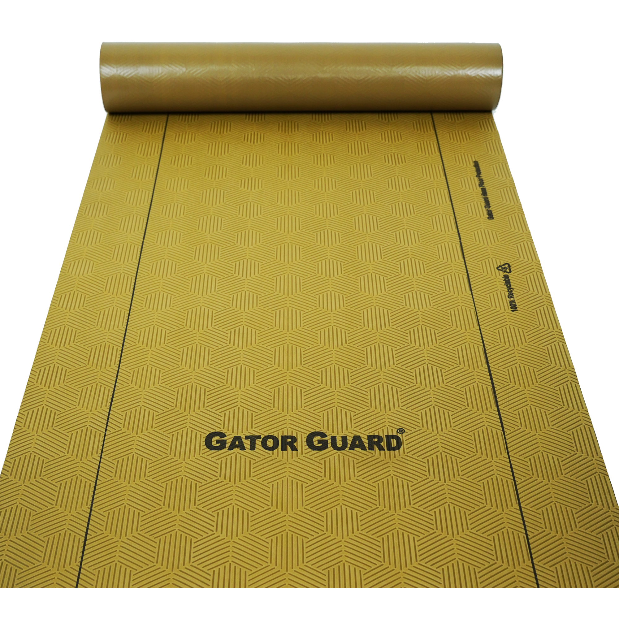 Gator Guard® Gold waterproof and water-absorbent anti-slip floor protection roll — heavy-duty Ram Board alternative for construction and renovation.