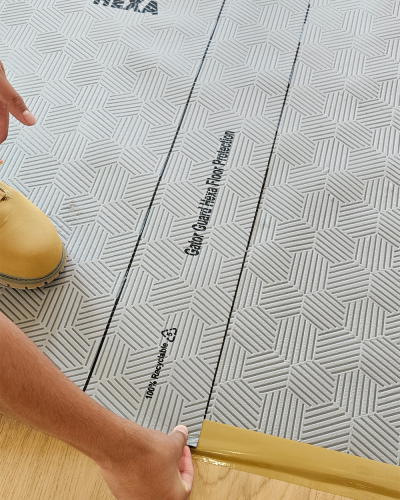 Installing Gator Guard Titanium Floor Protection gator-guard-hexa-grey-installation